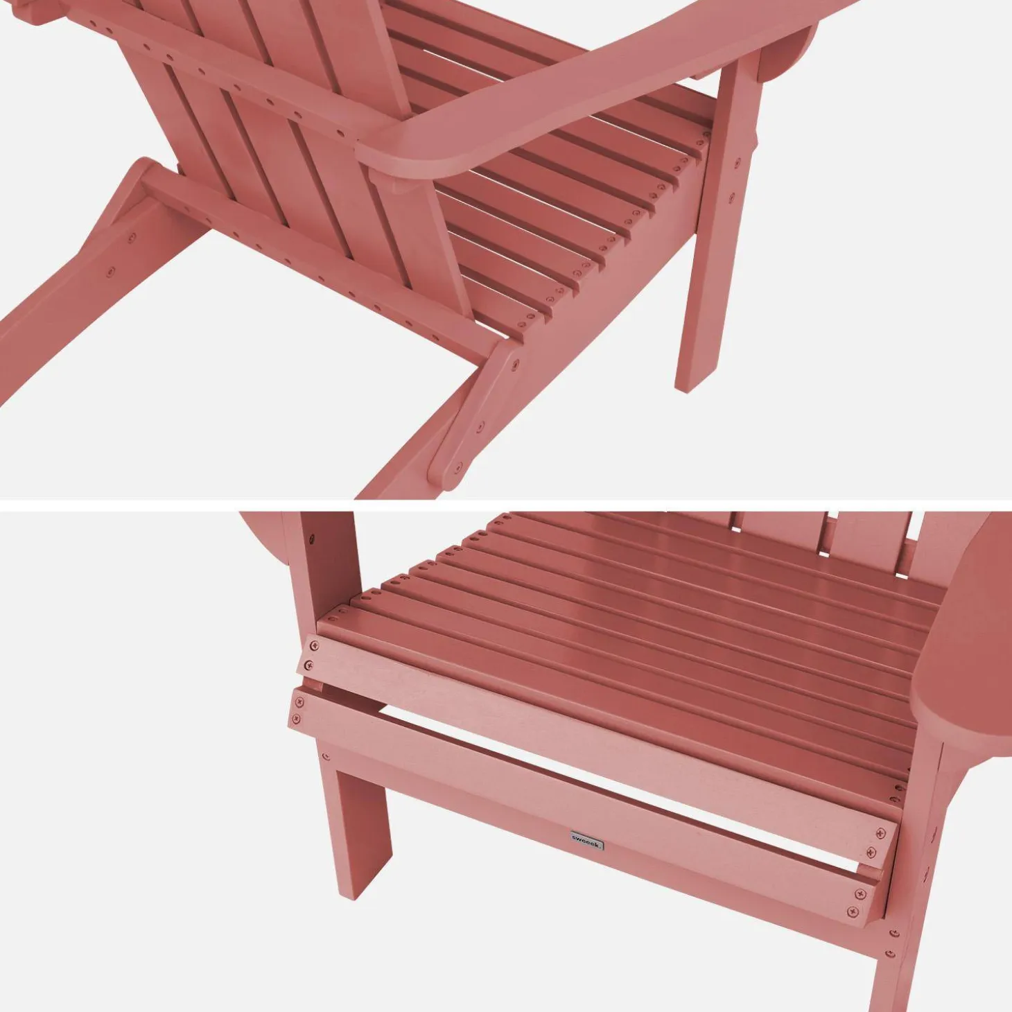 Acacia wood armchair with armrests