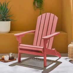 Acacia wood armchair with armrests