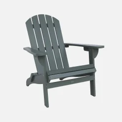 Acacia wood armchair with armrests