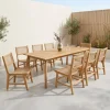 Acacia wood extensible garden table + 8 seats