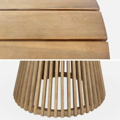 Acacia Wood Indoor/Outdoor Table + 4 Seats