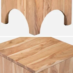 Acacia wood side table, bedside table
