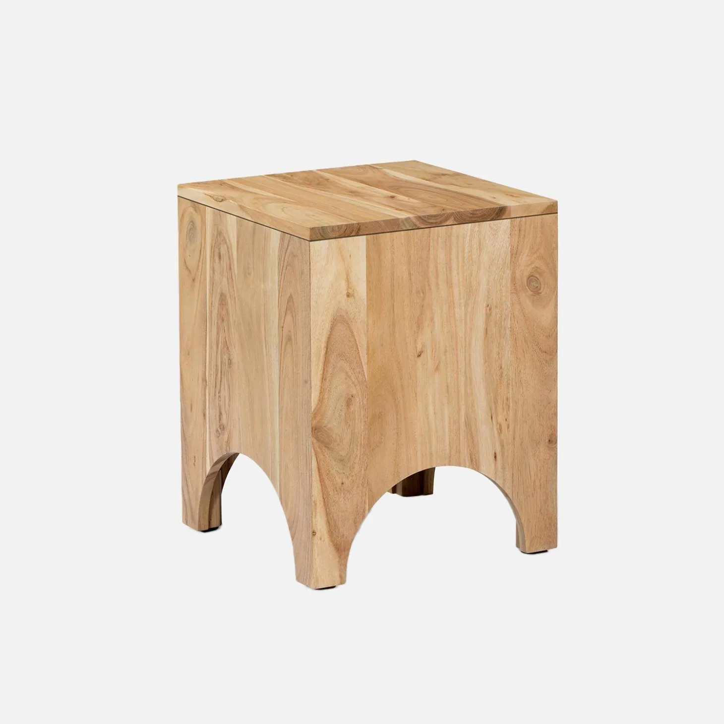 Acacia wood side table, bedside table