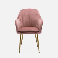 Accent chair with metal legs