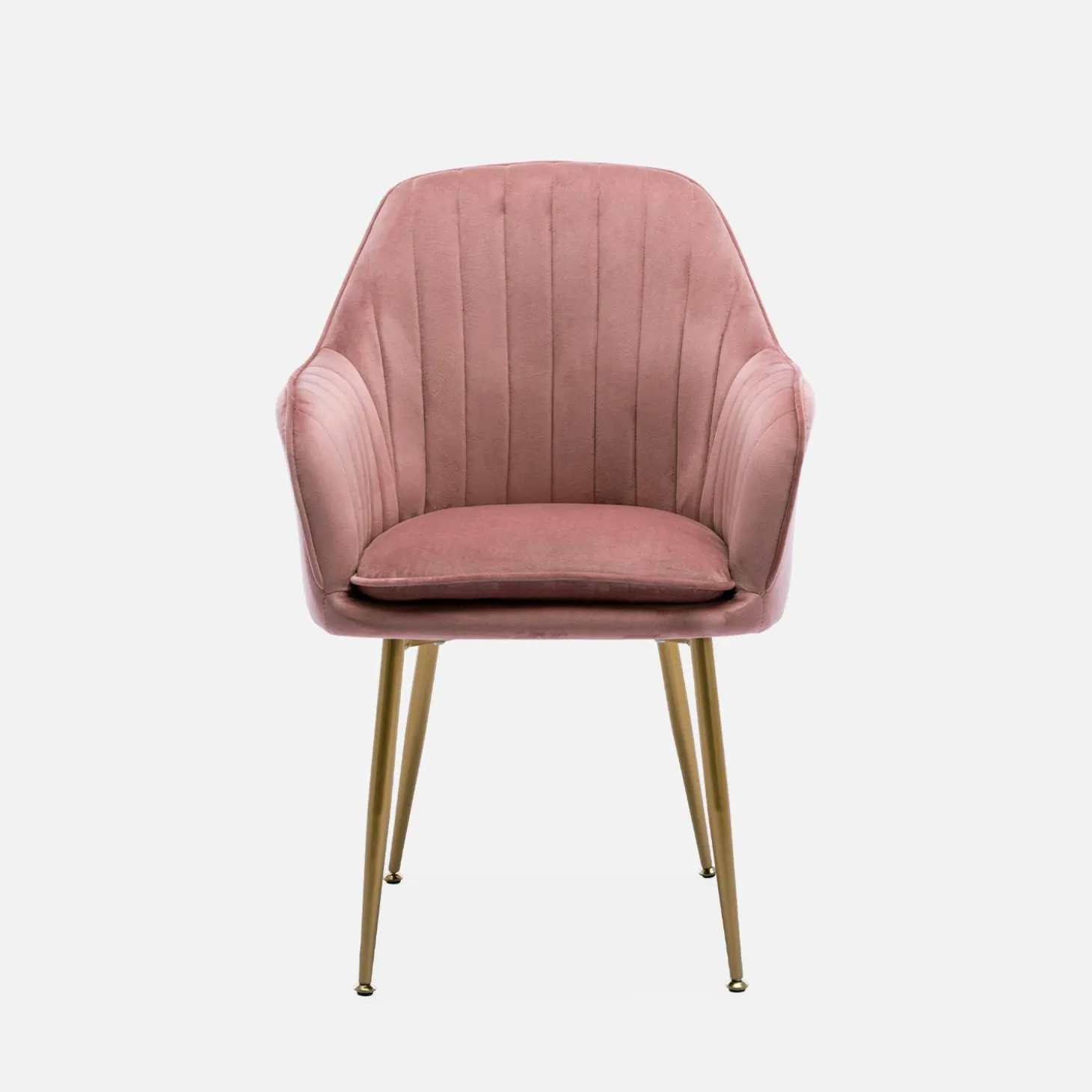 Accent chair with metal legs