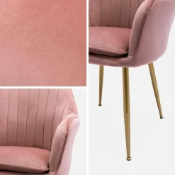 Accent chair with metal legs
