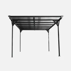 Aluminium and polycarbonate carport 15m²