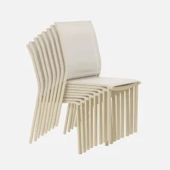 Aluminium garden table + 8 chairs