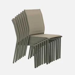 Aluminium garden table + 8 chairs