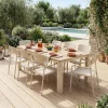 Aluminium garden table 201cm + 8 chairs