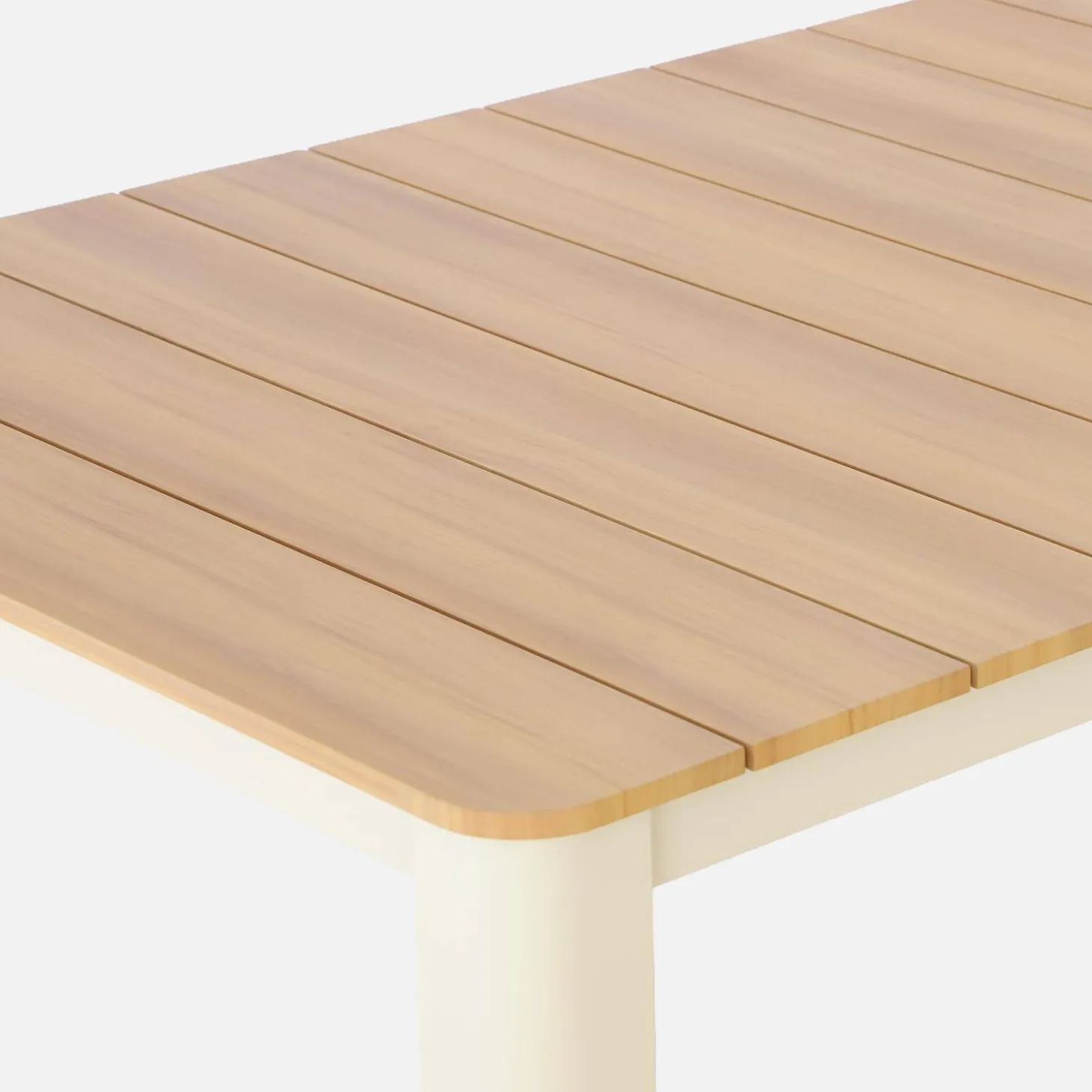 Aluminum garden table 201cm seats 8