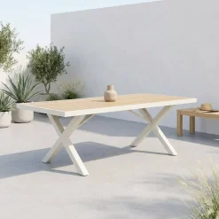 Aluminum garden table 220cm seats 8