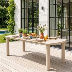 Aluminum garden table for 10 people 225cm