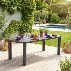 Aluminum garden table for 10 people 225cm