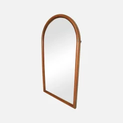 Arched wall mirror pine wood