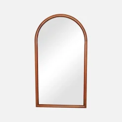 Arched wall mirror pine wood