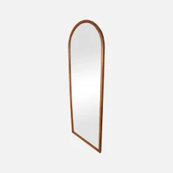 Arched wall mirror pine wood