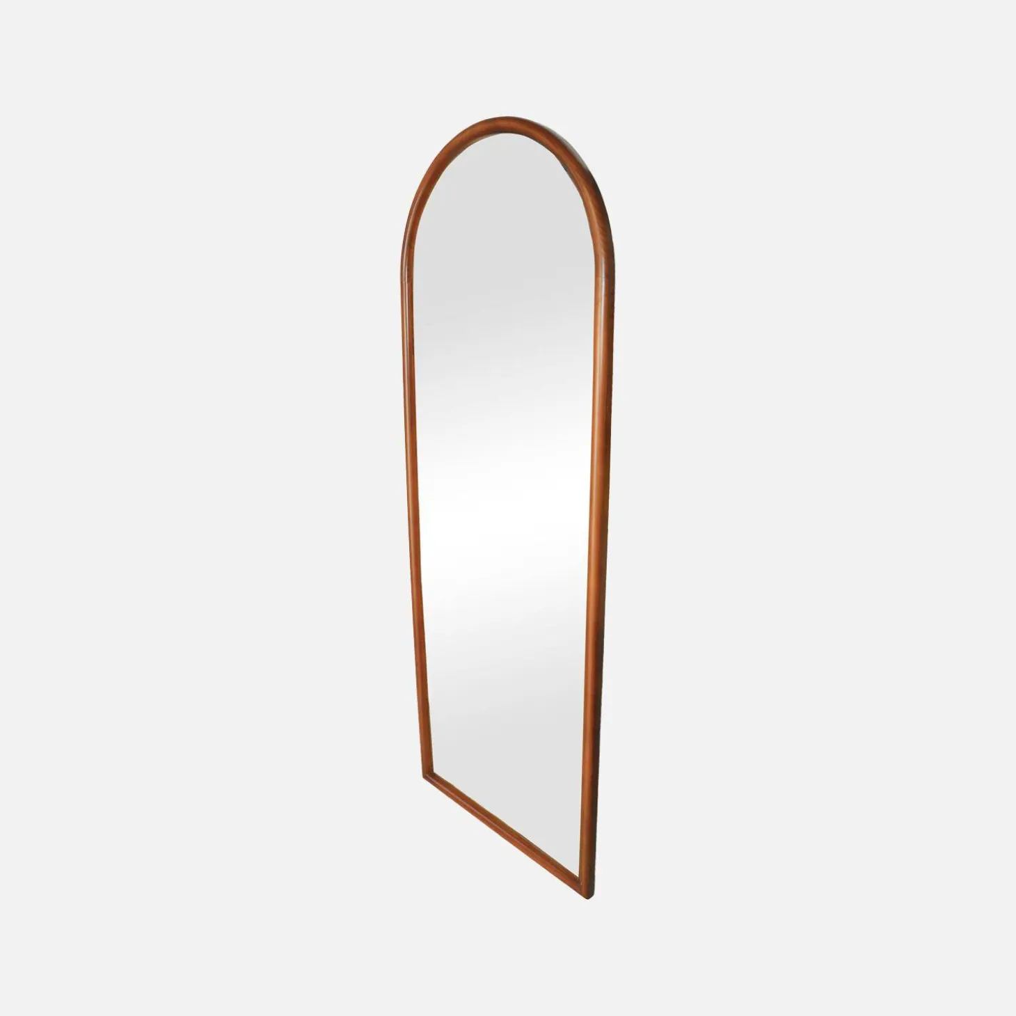 Arched wall mirror pine wood