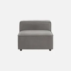 Armchair with water-repellent fabric seat, module for modular sofa