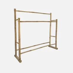 Bamboo double towel rail
