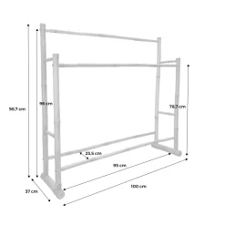 Bamboo double towel rail