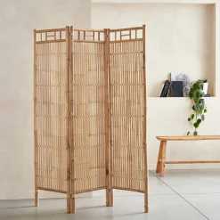 Bamboo folding screen