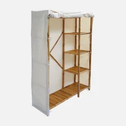 Bamboo wardrobe, 3 shelves