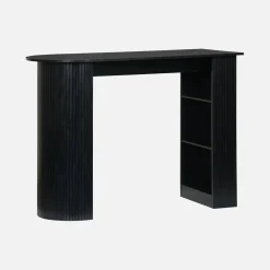 Bar table, high kitchen table with wooden decor and storage