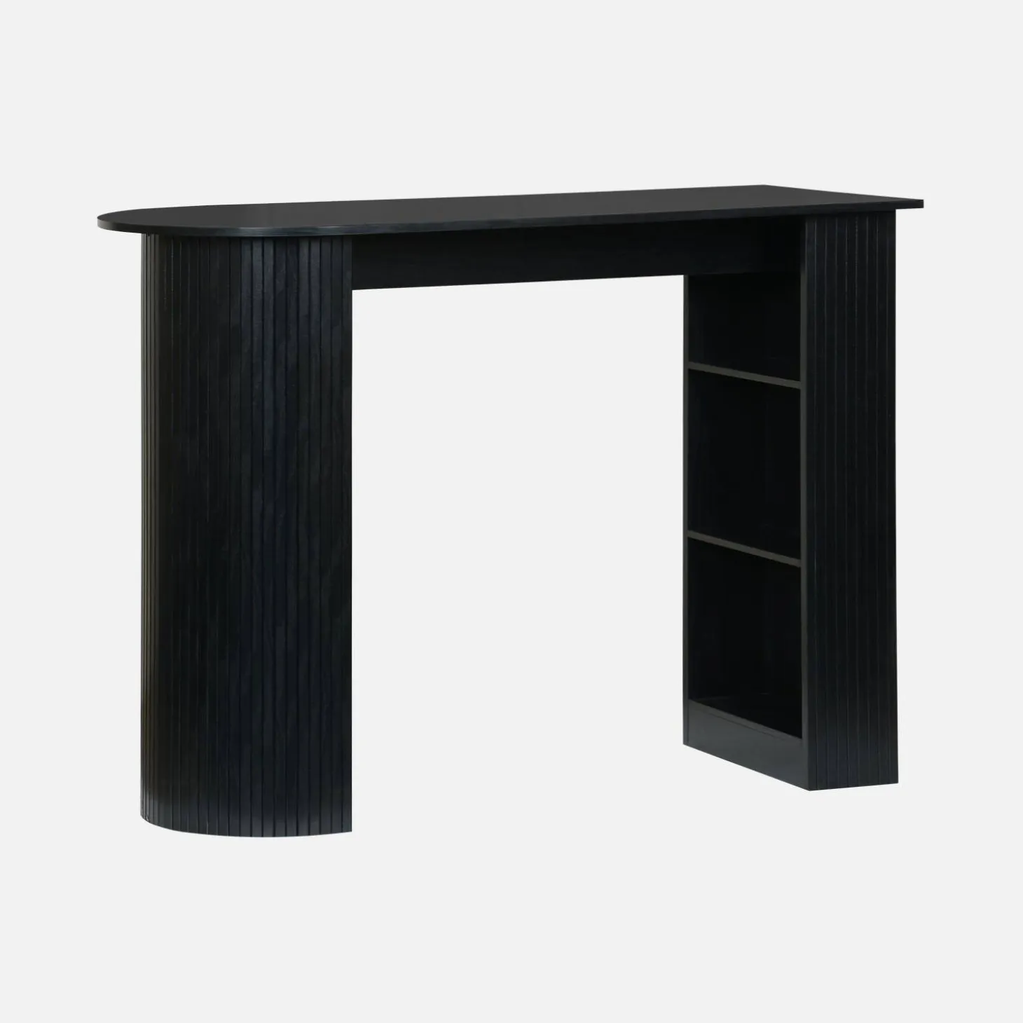 Bar table, high kitchen table with wooden decor and storage