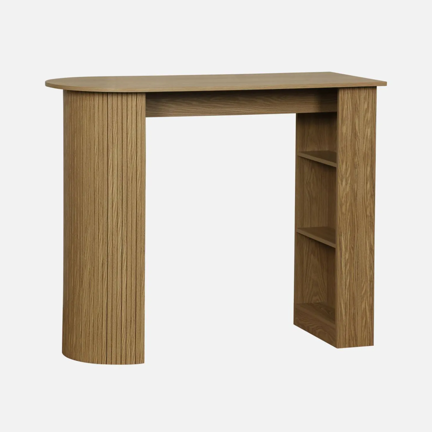 Bar table, high kitchen table with wooden decor and storage
