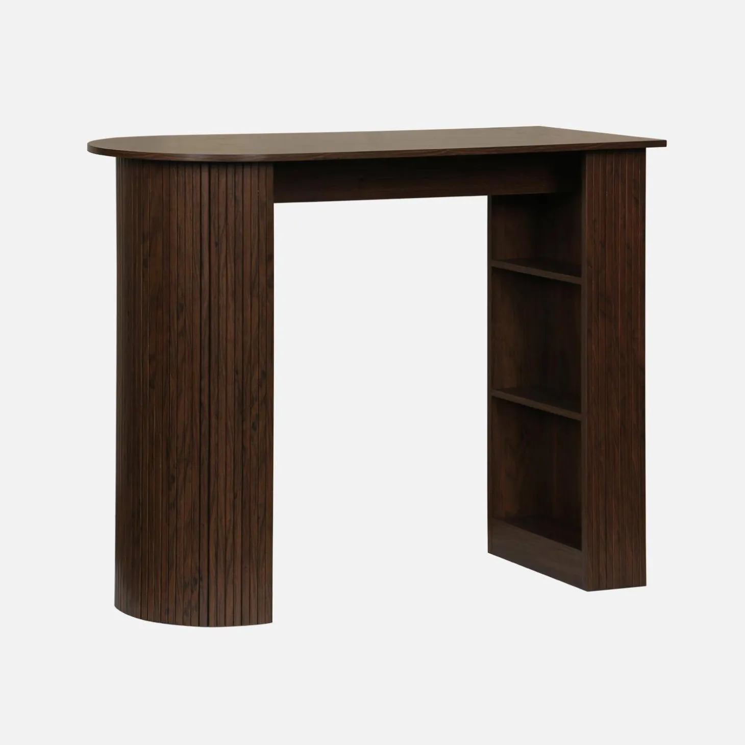 Bar table, high kitchen table with wooden decor and storage