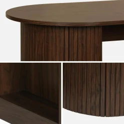 Bar table, high kitchen table with wooden decor and storage
