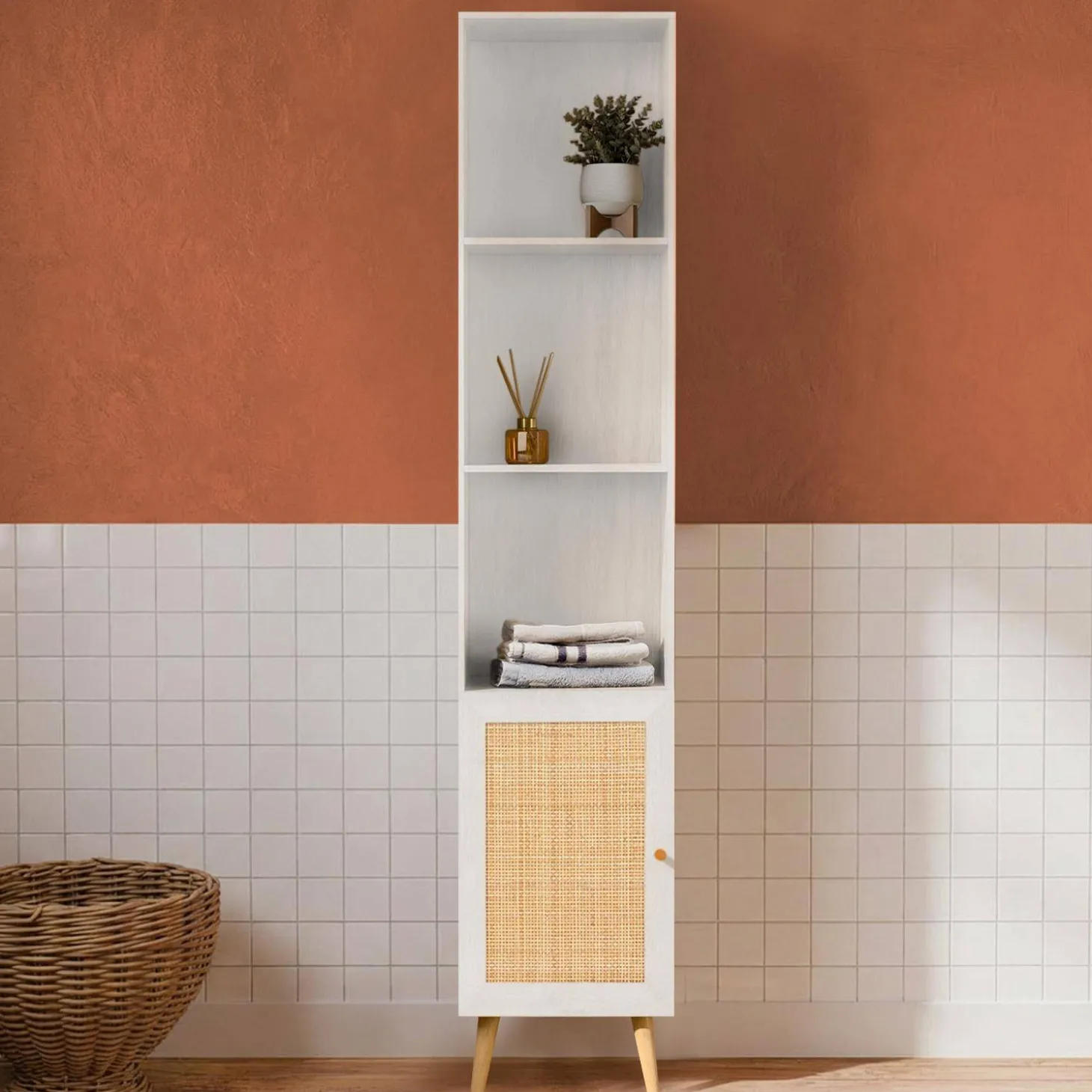 Bathroom storage column