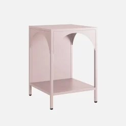 Bedside table, industrial-style, steel