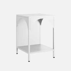Bedside table, industrial-style, steel