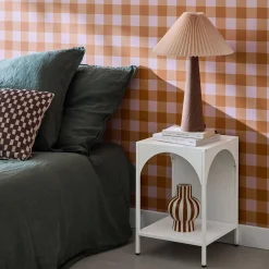Bedside table, industrial-style, steel