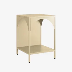 Bedside table, industrial-style, steel