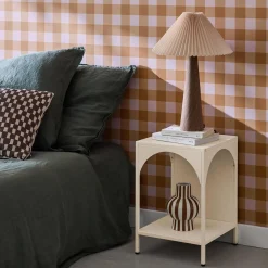 Bedside table, industrial-style, steel