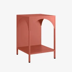 Bedside table, industrial-style, steel