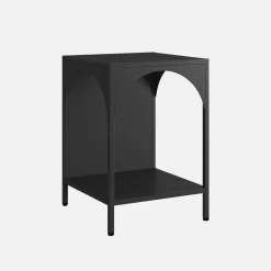 Bedside table, industrial-style, steel