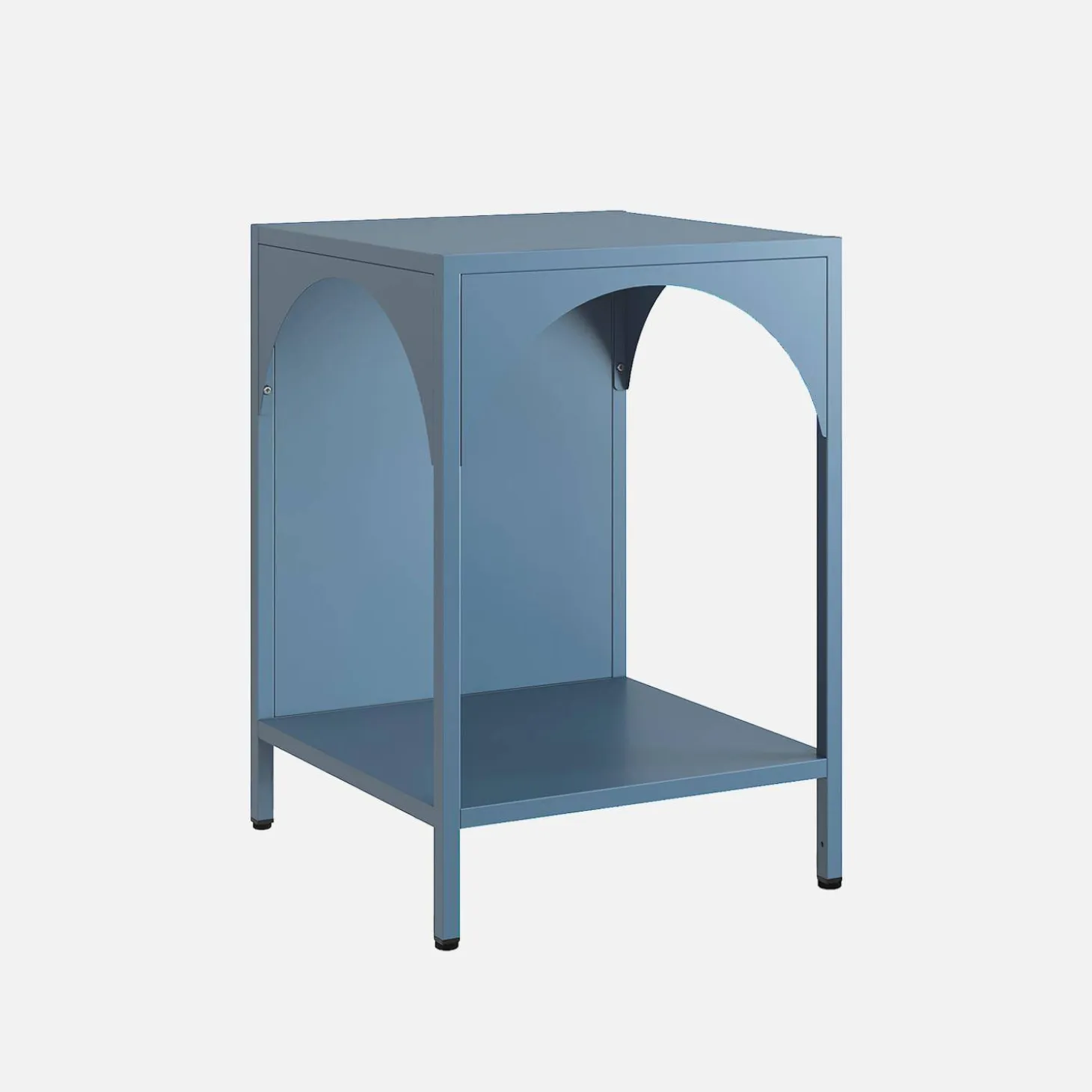 Bedside table, industrial-style, steel