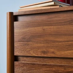 Bedside table wood decor 2 drawers