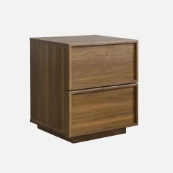 Bedside table wood effect 2 drawers