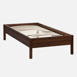 Bed with slatted base 90x190cm wood decor