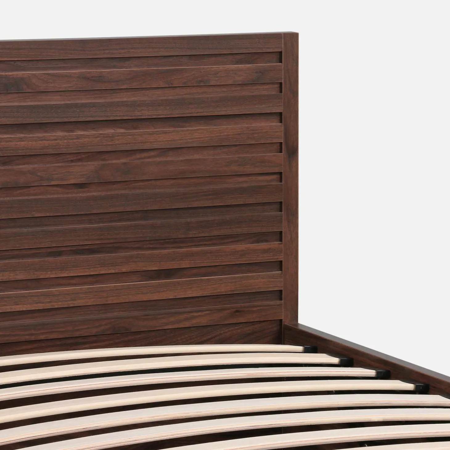 Bed with storage slatted base and headboard 90x190cm wood decor