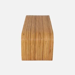 Bench, end of bed in natural rattan, 100cm