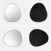 Black metal mirror