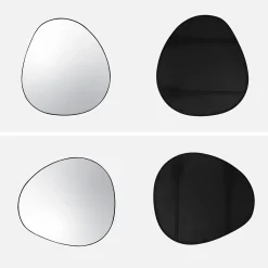 Black metal mirror