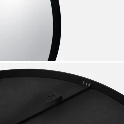 Black metal mirror