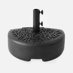 Black semi-circular half parasol base